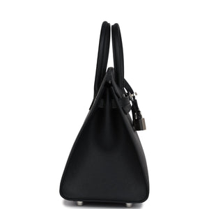 Hermes Birkin Sellier 25 Black Epsom Palladium Hardware