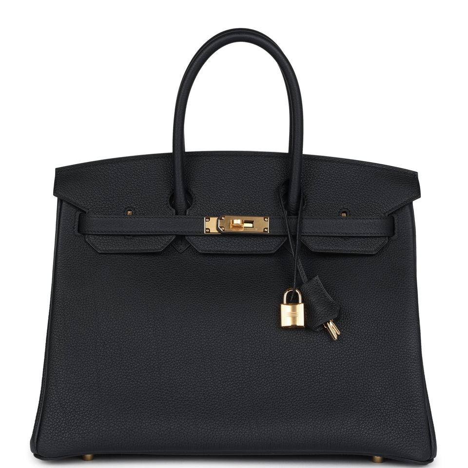 Hermes Birkin 35 Black Togo Gold Hardware