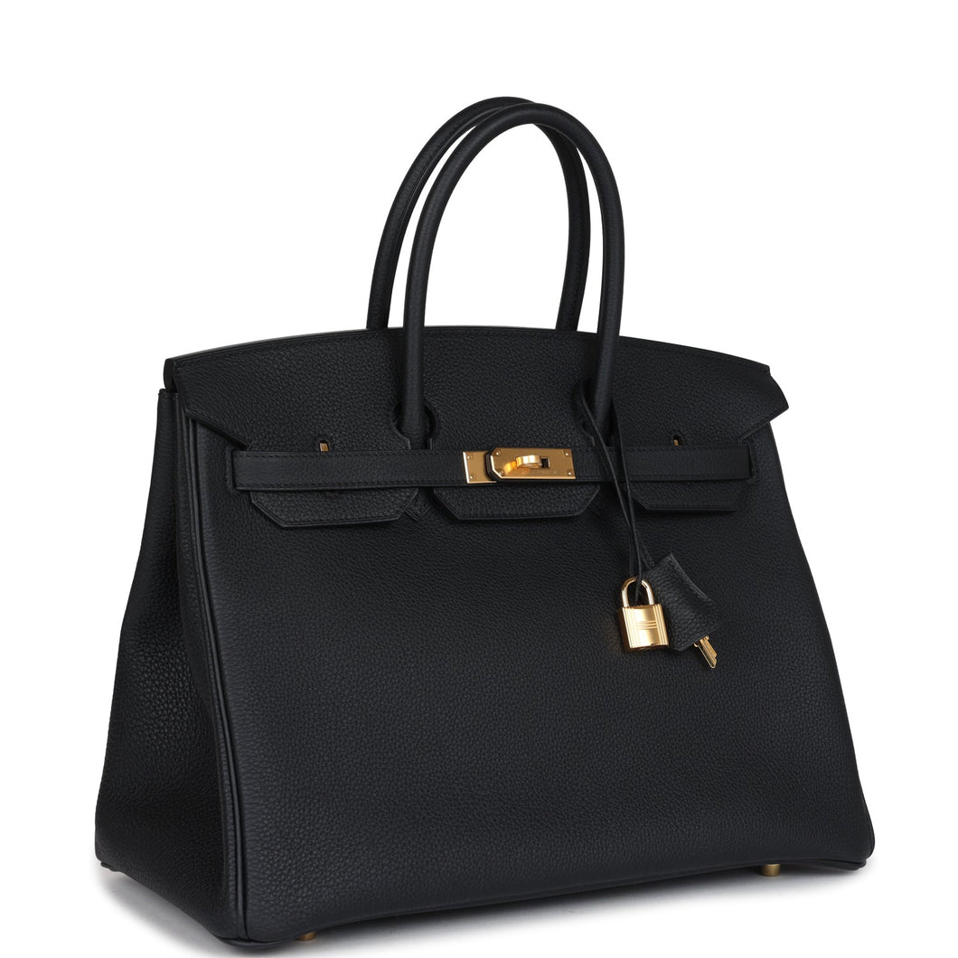 Hermes Birkin 35 Black Togo Gold Hardware