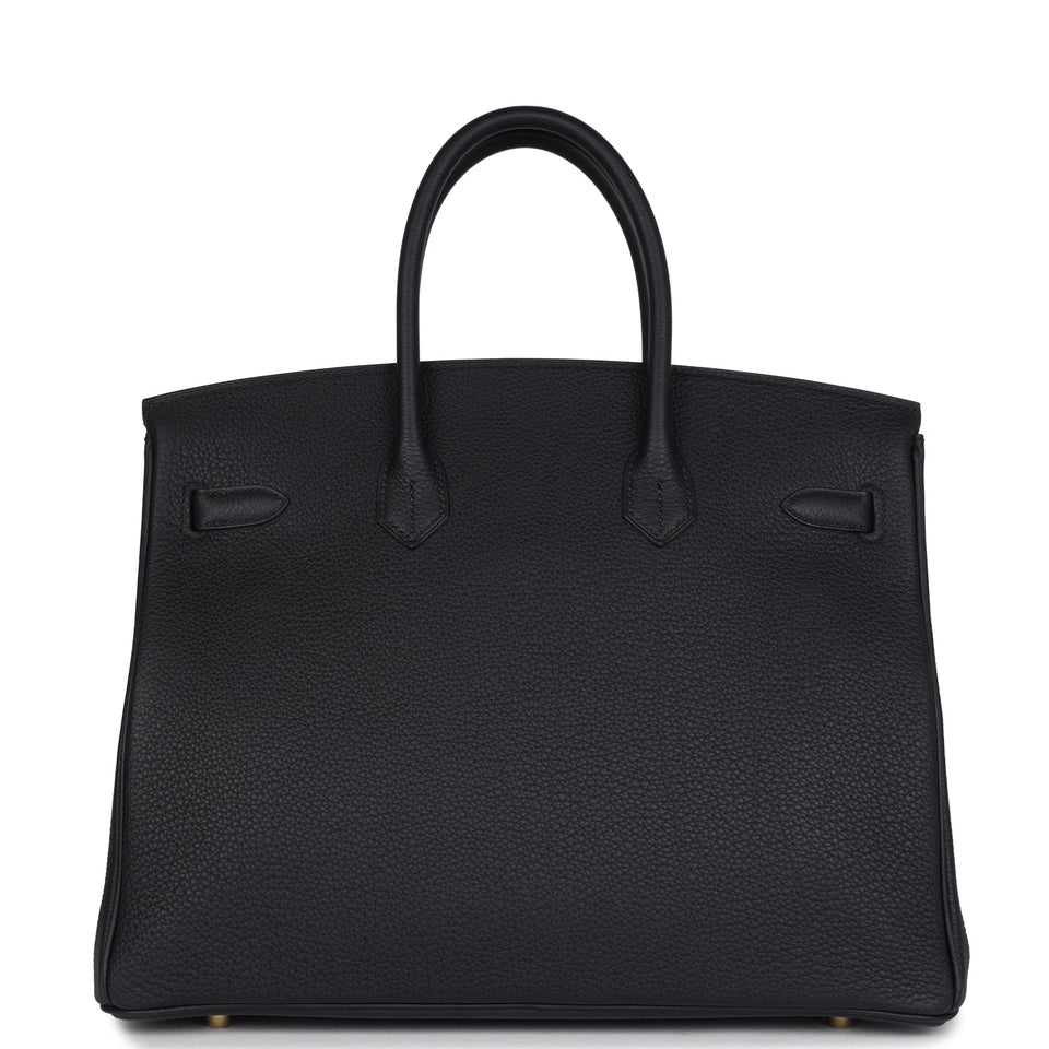 Hermes Birkin 35 Black Togo Gold Hardware
