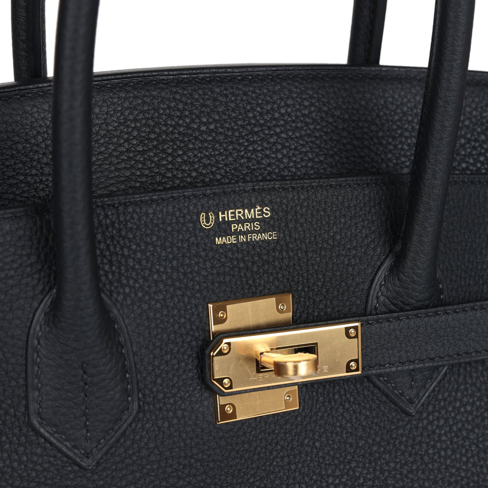 Hermes Birkin 35 Black Togo Gold Hardware