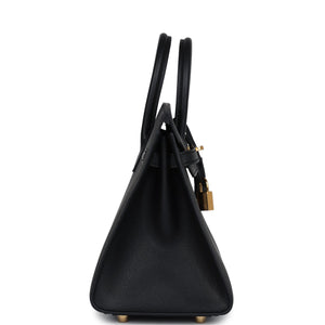 Hermes Birkin Sellier 25 Black Epsom Gold Hardware