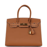 New Hermes Birkin Sellier 30 Gold Epsom Gold Hardware