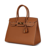 New Hermes Birkin Sellier 30 Gold Epsom Gold Hardware
