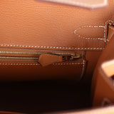 New Hermes Birkin Sellier 30 Gold Epsom Gold Hardware