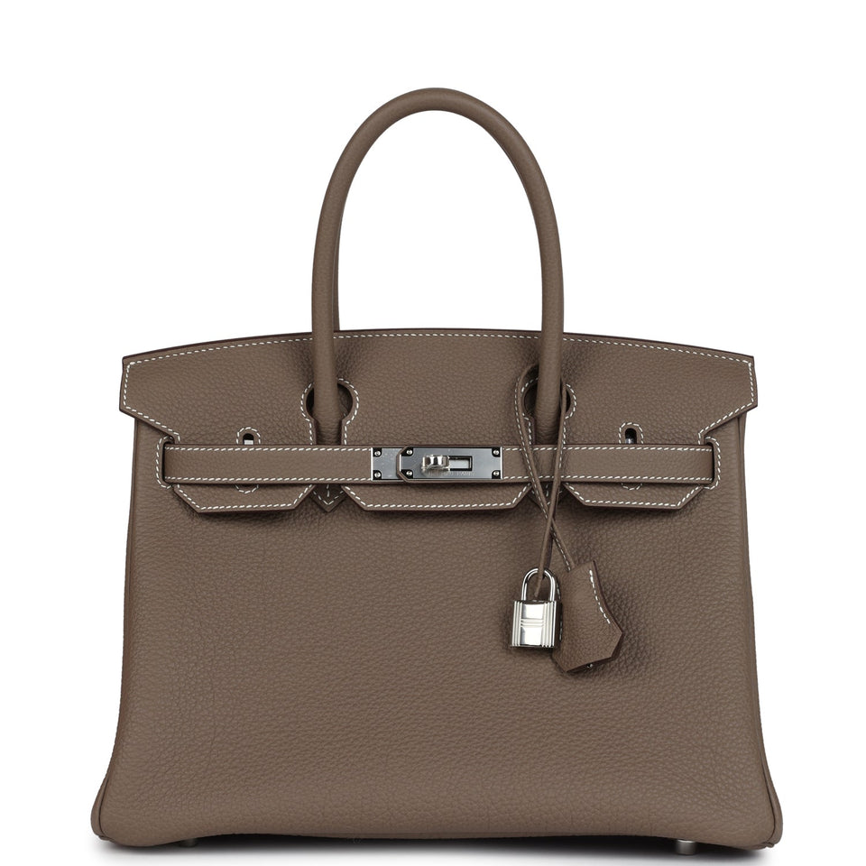 Hermes Birkin 30 Etoupe Togo Palladium Hardware