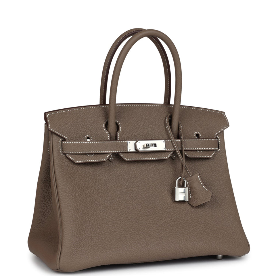 Hermes Birkin 30 Etoupe Togo Palladium Hardware