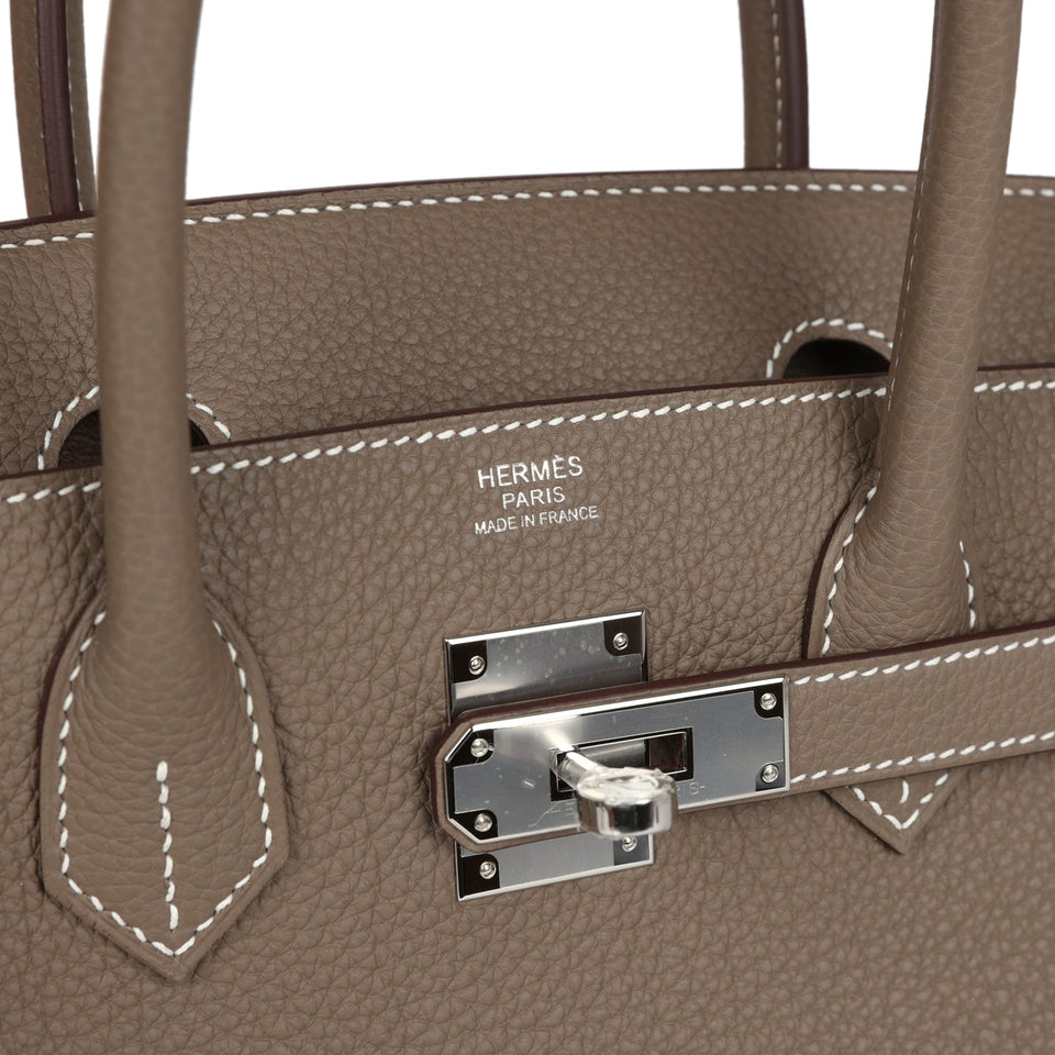 Hermes Birkin 30 Etoupe Togo Palladium Hardware