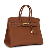 Hermes Birkin 35 Gold Togo Gold Hardware