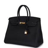 Hermes Birkin 35 Black Togo Gold Hardware