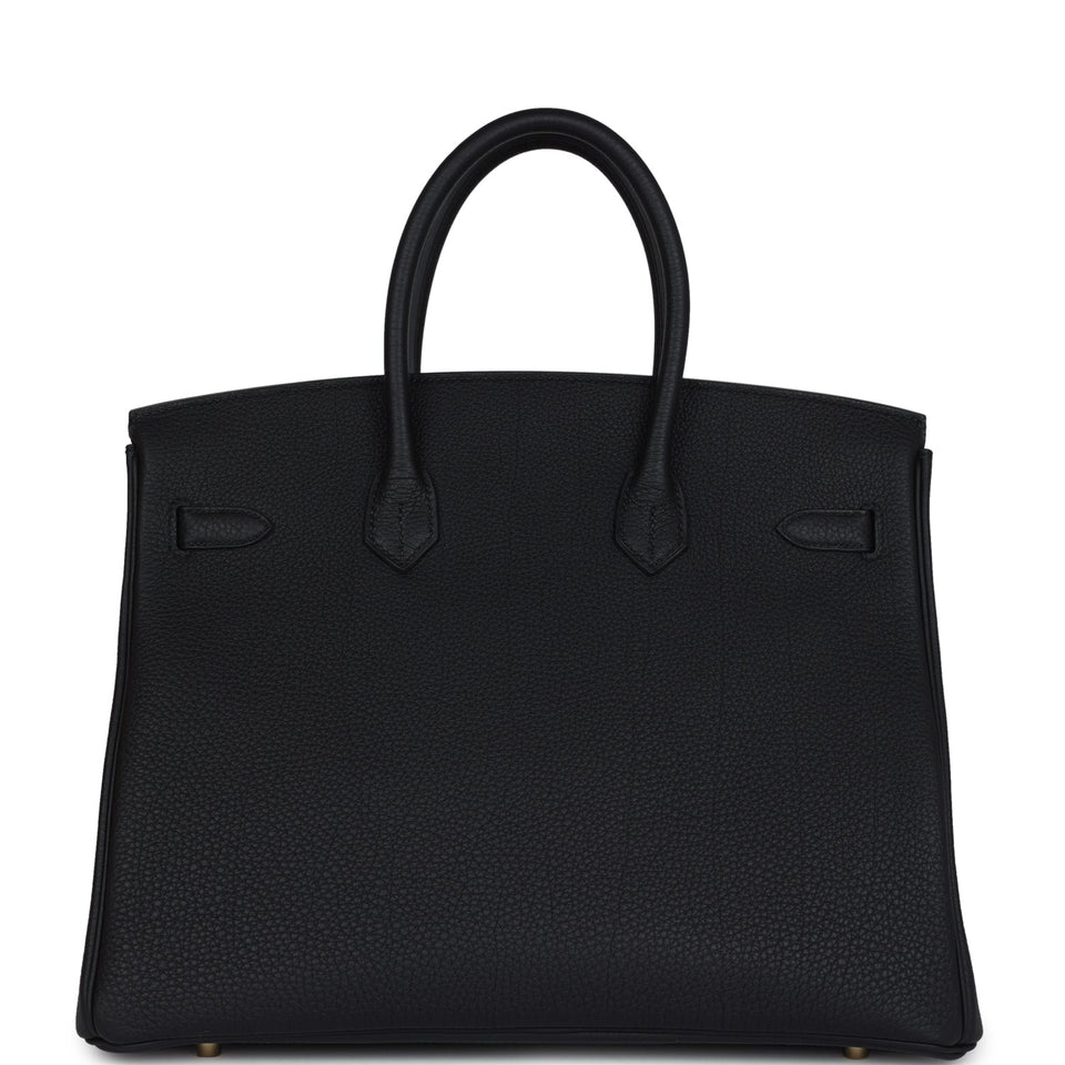 Hermes Birkin 35 Black Togo Gold Hardware