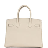 New Hermes Birkin 30 Craie Togo Palladium Hardware