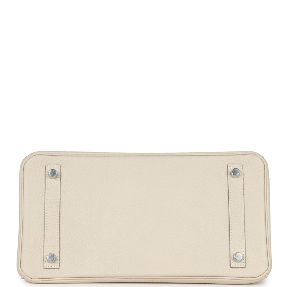 New Hermes Birkin 30 Craie Togo Palladium Hardware