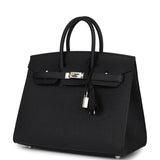 Hermes Birkin Sellier 25 Black Epsom Electrum Hardware