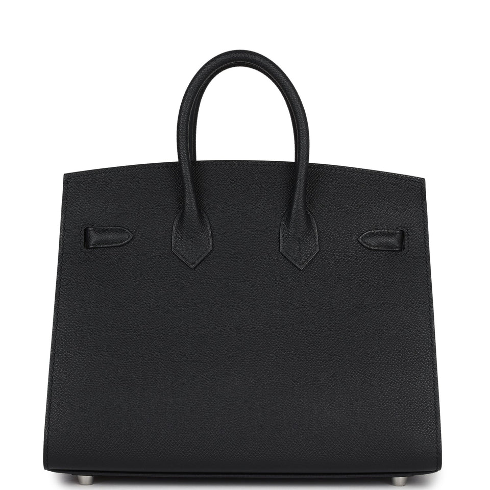 Hermes Birkin Sellier 25 Black Epsom Electrum Hardware