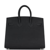 Hermes Birkin Sellier 25 Black Epsom Electrum Hardware
