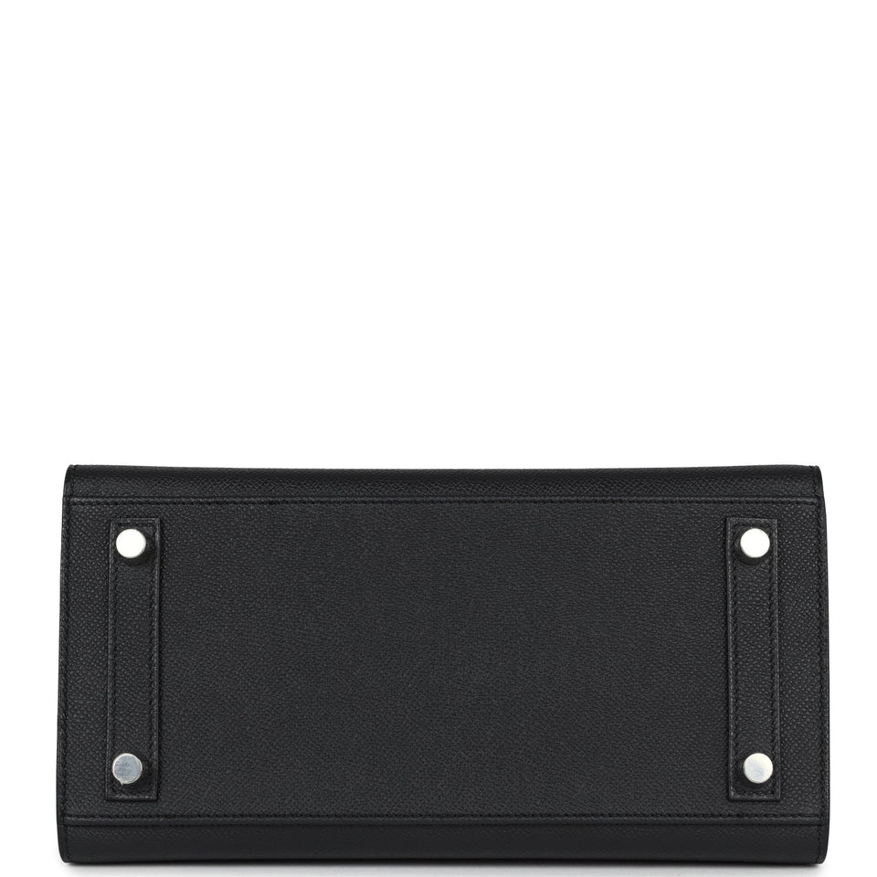 Hermes Birkin Sellier 25 Black Epsom Electrum Hardware