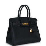 Hermes Birkin 30 Black Togo Gold Hardware