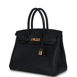 Hermes Birkin 30 Black Togo Gold Hardware