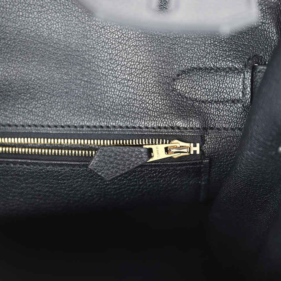 Hermes Birkin 30 Black Togo Gold Hardware
