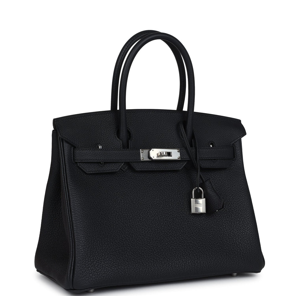Hermes Birkin 30 Black Togo Palladium Hardware