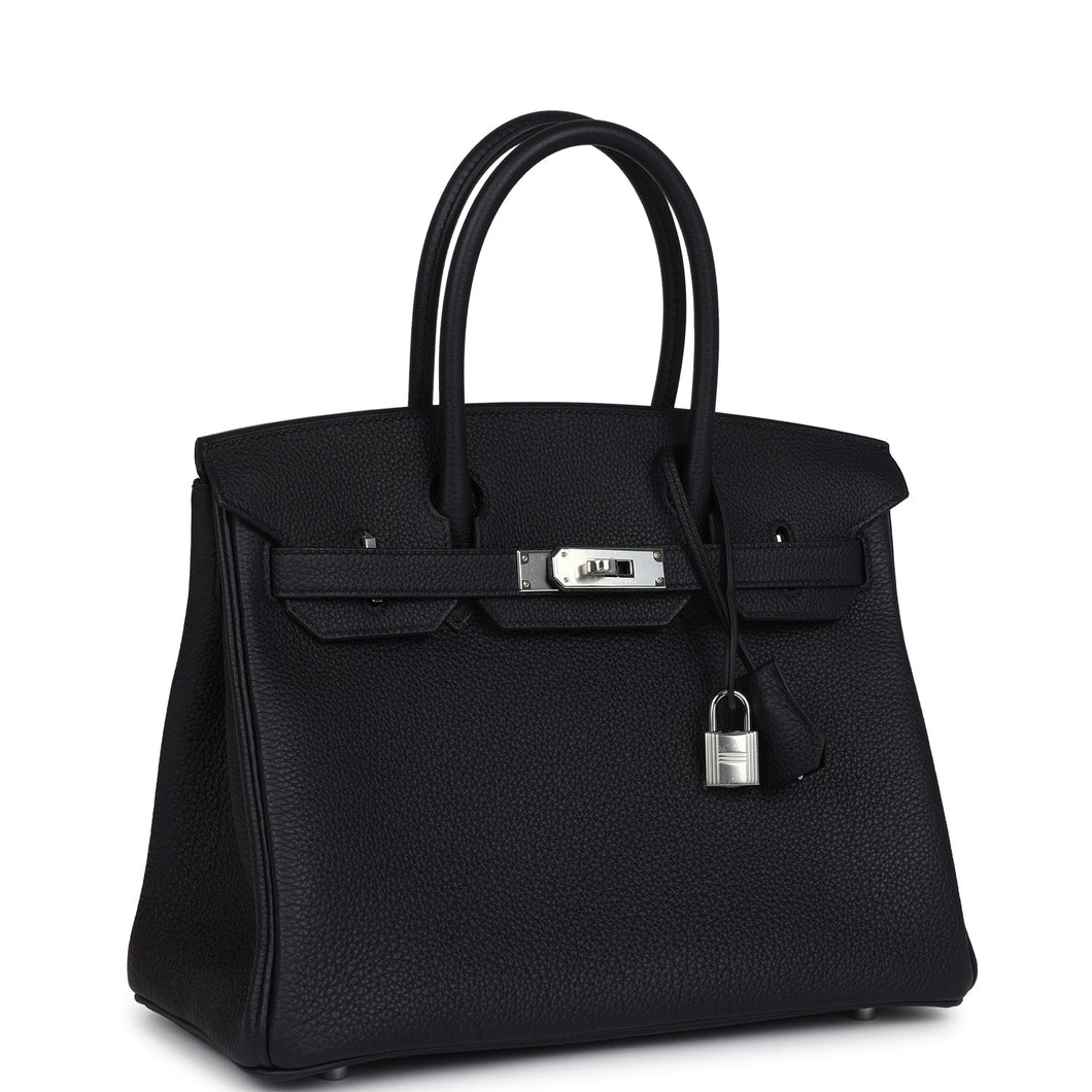 Hermes Birkin 30 Black Togo Palladium Hardware