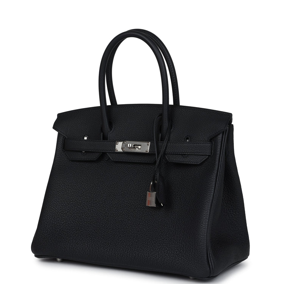 Hermes Birkin 30 Black Togo Palladium Hardware