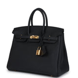 Hermes Birkin 25 Black Togo Gold Hardware