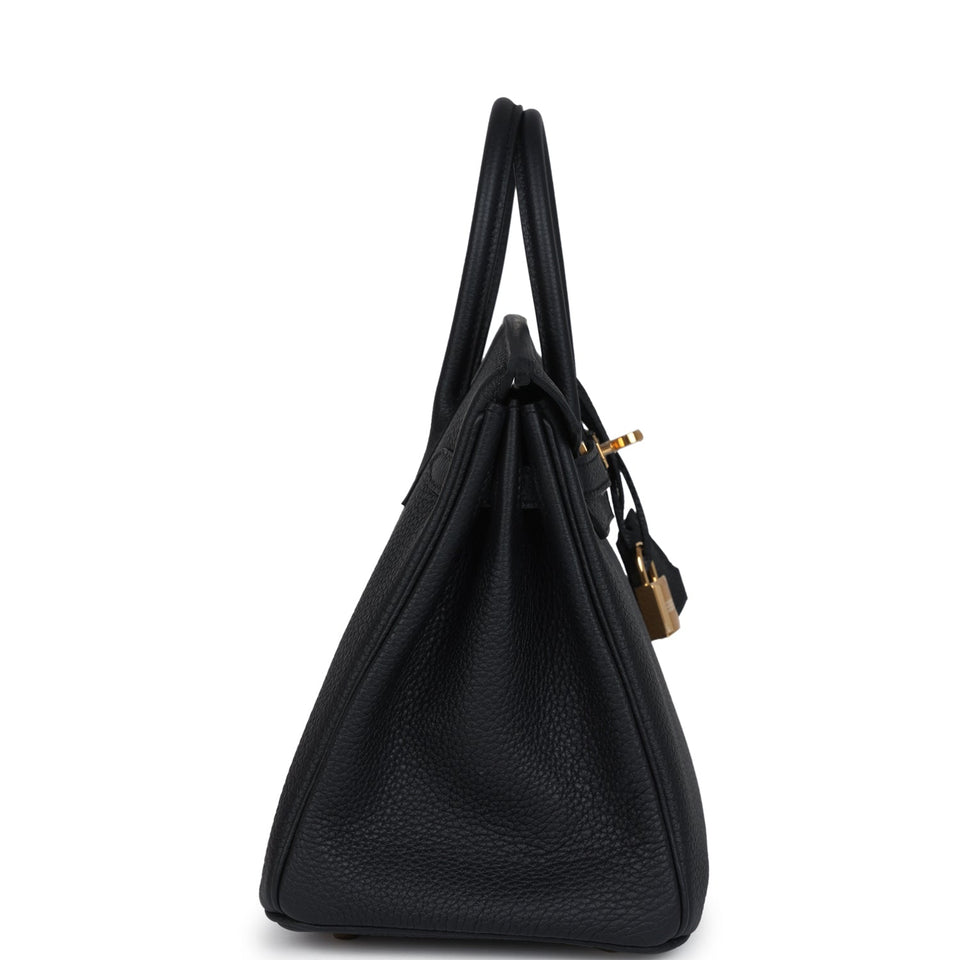 Hermes Birkin 25 Black Togo Gold Hardware