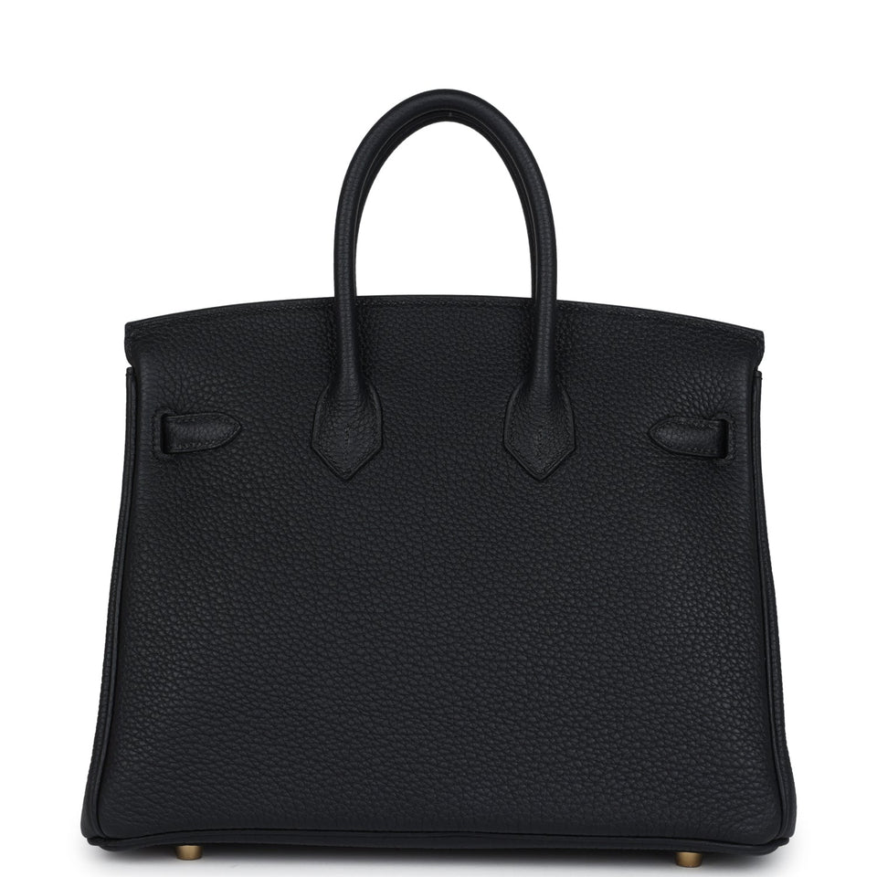 Hermes Birkin 25 Black Togo Gold Hardware