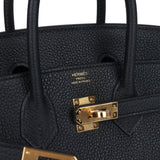 Hermes Birkin 25 Black Togo Gold Hardware
