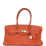 Hermes Shoulder Birkin 42 JPG Orange Clemence Palladium Hardware