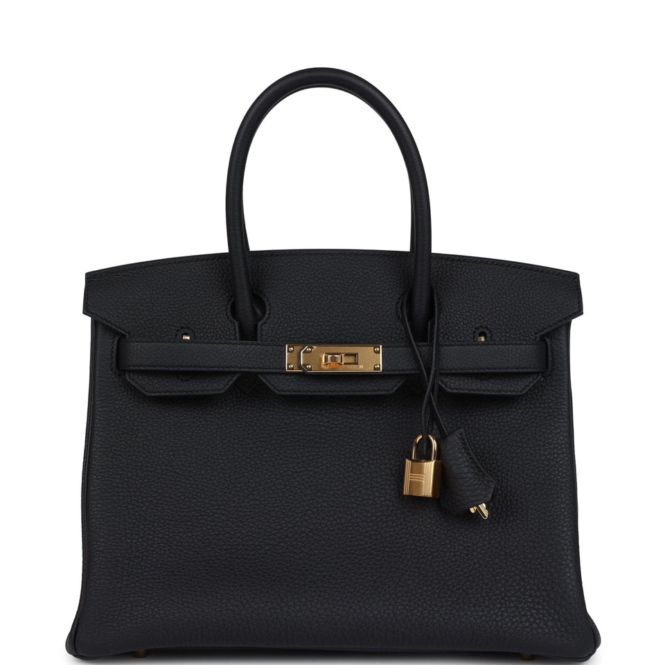 Hermes Birkin 30 Black Togo Gold Hardware