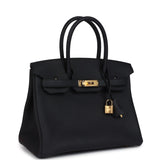 Hermes Birkin 30 Black Togo Gold Hardware