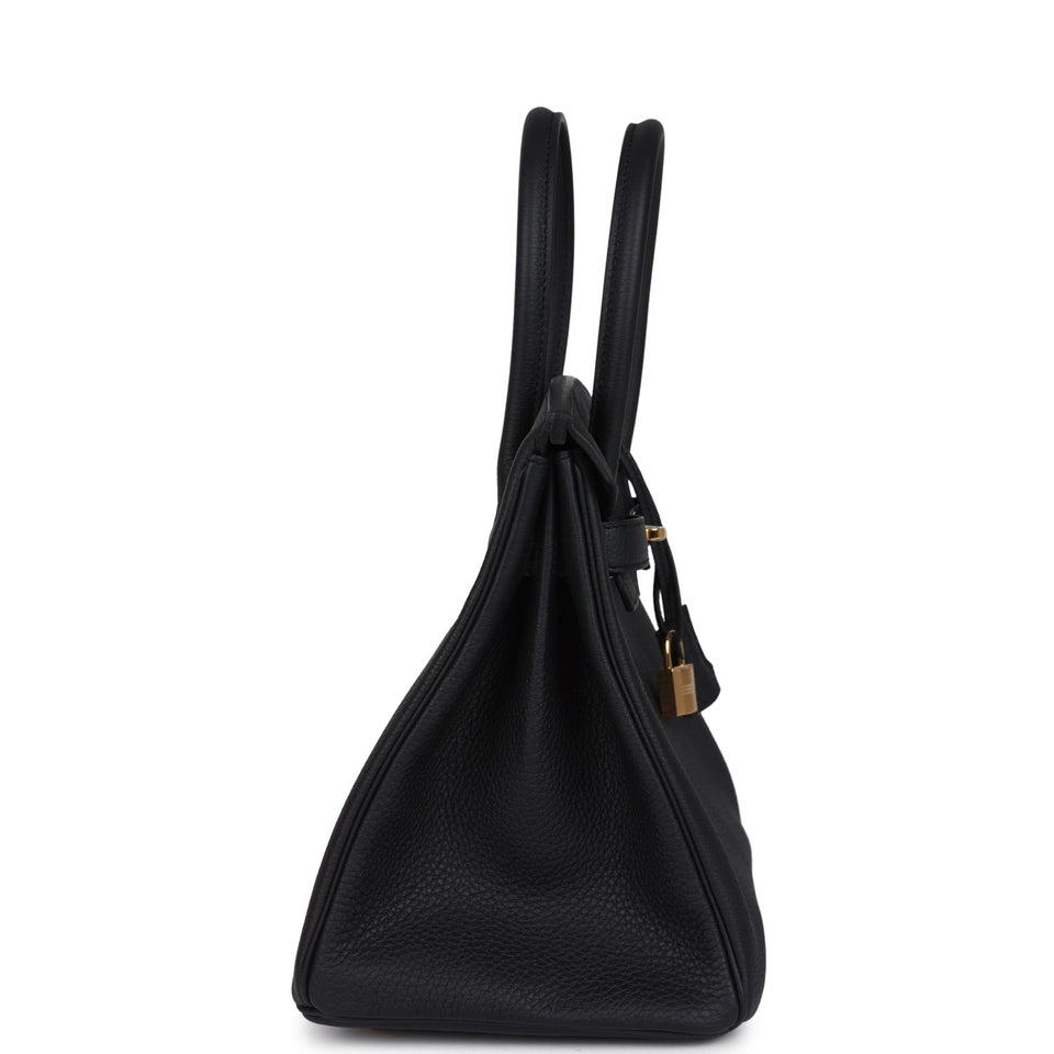Hermes Birkin 30 Black Togo Gold Hardware