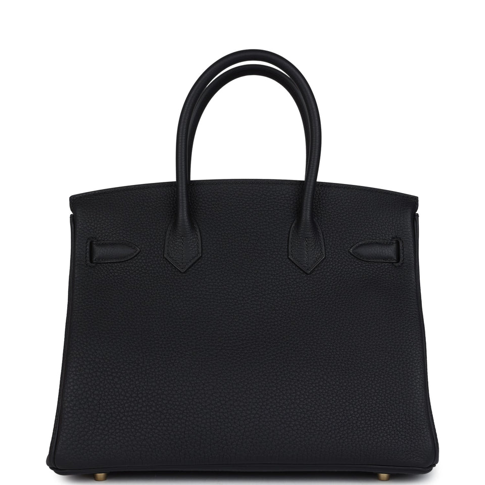 Hermes Birkin 30 Black Togo Gold Hardware