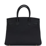 Hermes Birkin 30 Black Togo Gold Hardware