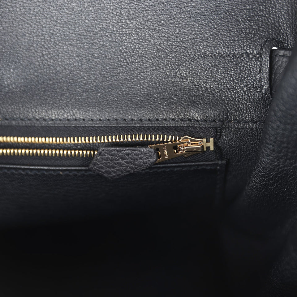Hermes Birkin 30 Black Togo Gold Hardware