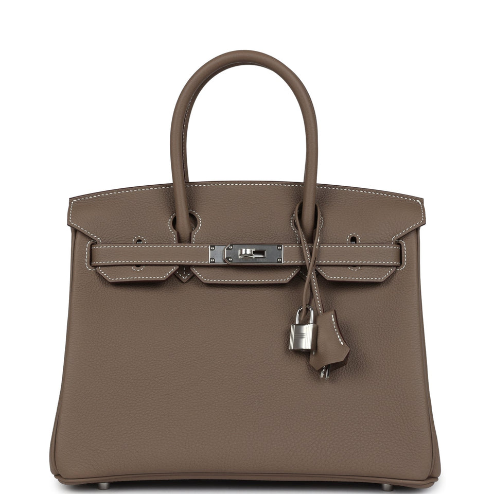 Hermes Birkin 30 Etoupe Togo Palladium Hardware