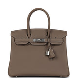 Hermes Birkin 30 Etoupe Togo Palladium Hardware