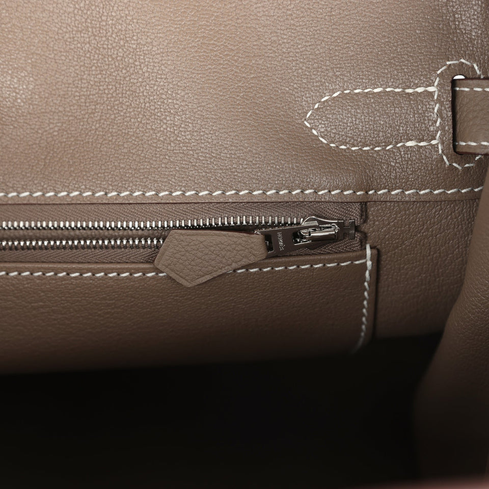 Hermes Birkin 30 Etoupe Togo Palladium Hardware