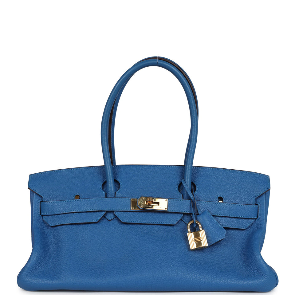 Hermes Shoulder Birkin 42 JPG Mykonos Clemence Gold Hardware
