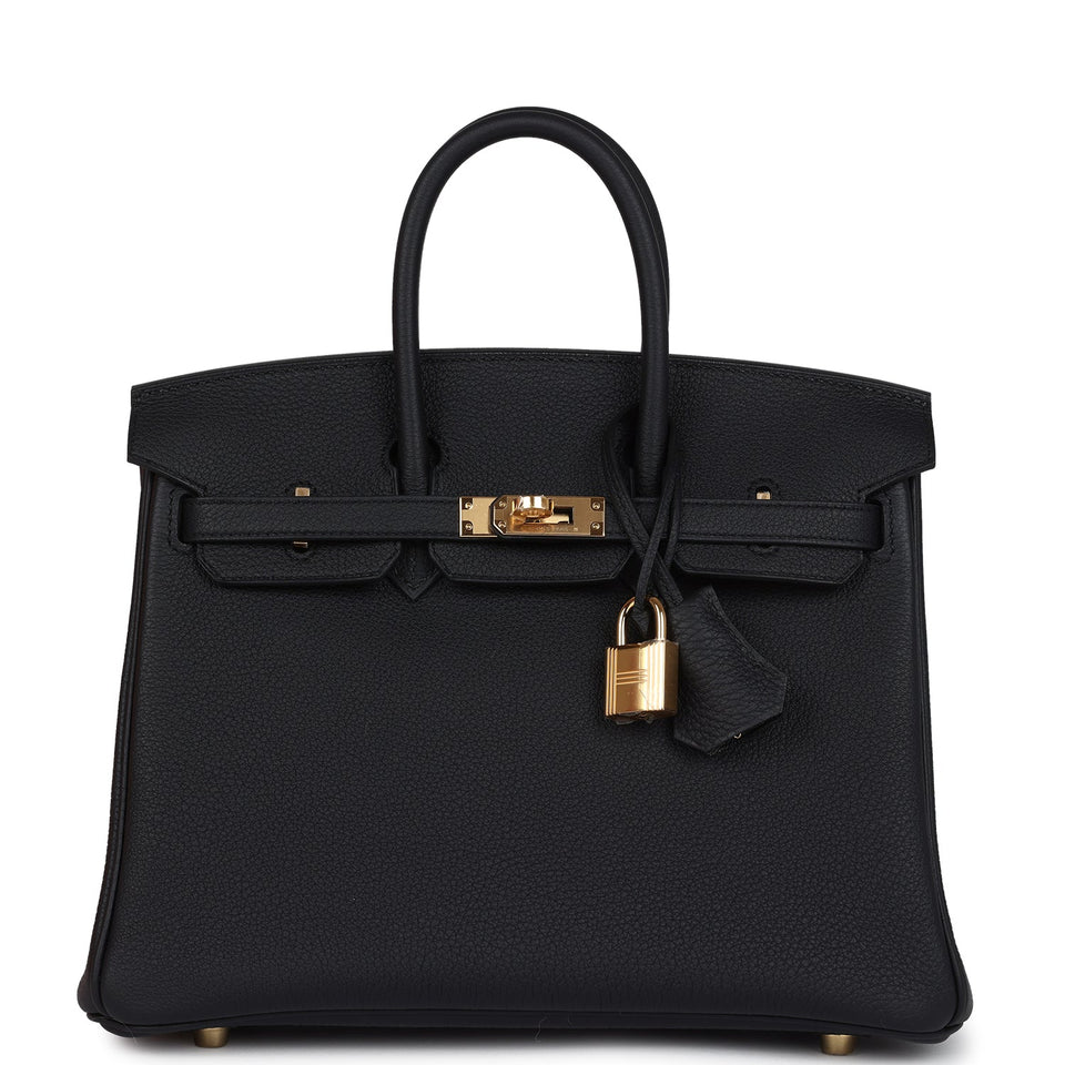 Hermes Birkin 25 Black Togo Gold Hardware