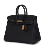 Hermes Birkin 25 Black Togo Gold Hardware