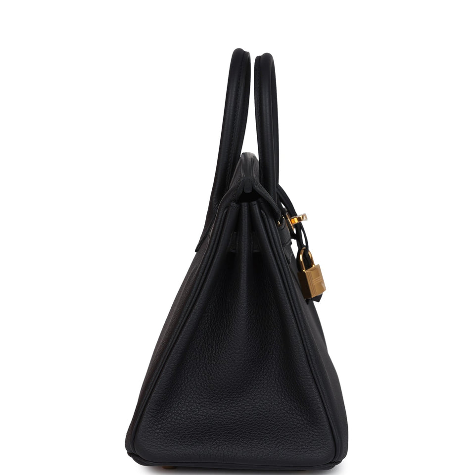 Hermes Birkin 25 Black Togo Gold Hardware