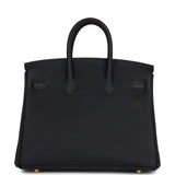 Hermes Birkin 25 Black Togo Gold Hardware