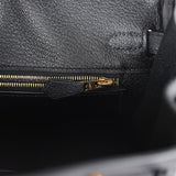 Hermes Birkin 25 Black Togo Gold Hardware