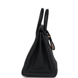 Hermes Birkin 25 Black Togo Rose Gold Hardware