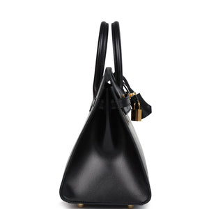 Hermes Birkin Sellier 25 Black Box Gold Hardware