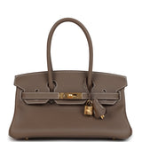 Hermes Shoulder Birkin Light 29 Etoupe Evercolor Gold Hardware